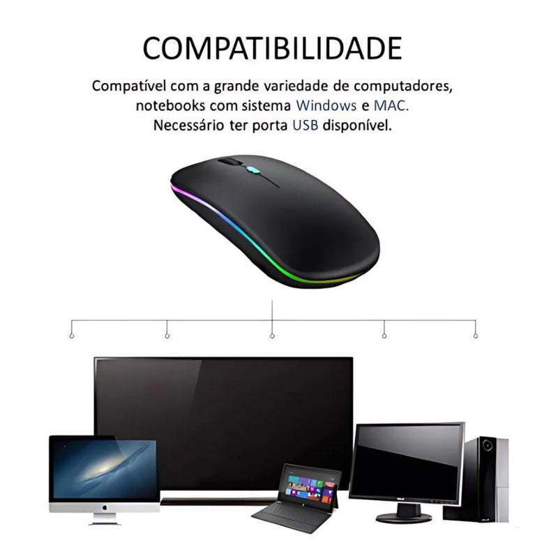 Bettdow Mouse Sem Fio Wireless 2400DPI 2,4GHz Bluetooth Mouse