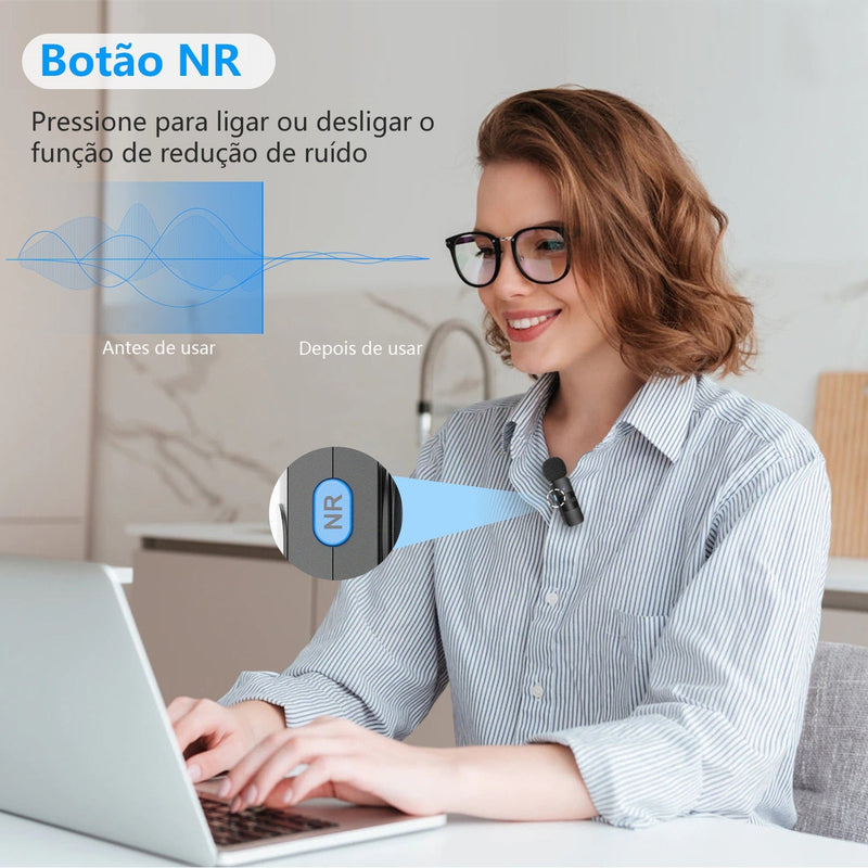 BOYA BY-V Microfone Sem Fio Profissional