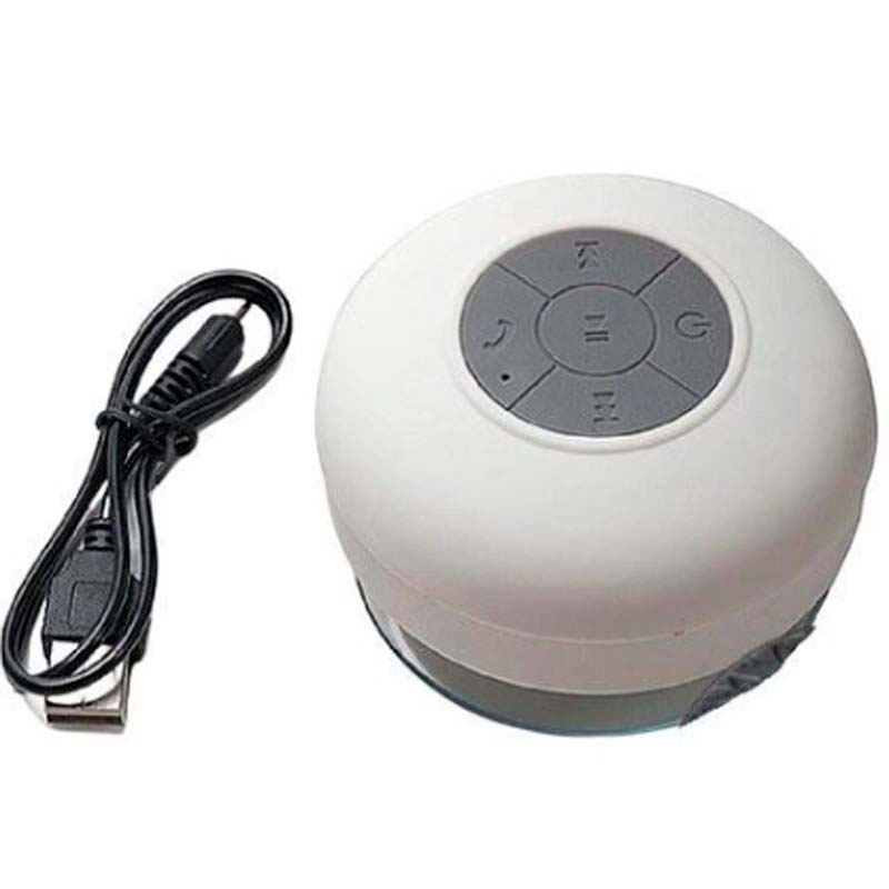 Caixa de Som à Prova D'Água com Ventosa para Banheiro Piscina