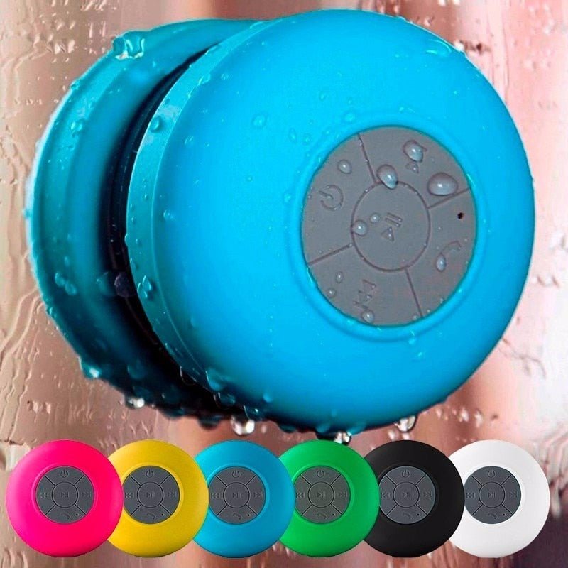 Caixa de Som à Prova D'Água com Ventosa para Banheiro Piscina